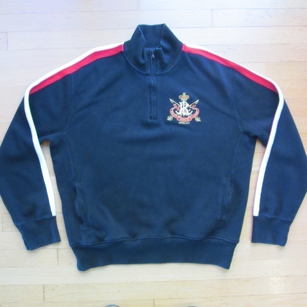 Polo Ralph Lauren Mens Navy 1/2 Zip Pullover Sweatshirt Top Men's Size XL